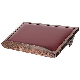Leggii da tavolo: Leggio da mensa ramato con velluto rosso