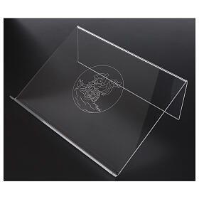 Pupitre plexiglas avec Agneau de la Paix 25x35 cm