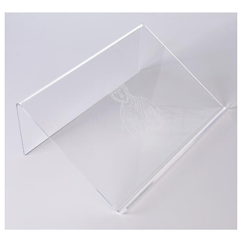 Bookstand in plexiglass with Christ image 25x35 cm 1