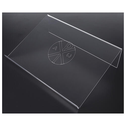 Tischpult aus Plexiglas, mit Gravur PX, 45x30 cm 2