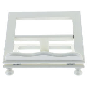Book stand, adjustable, white wood, 35x30 cm