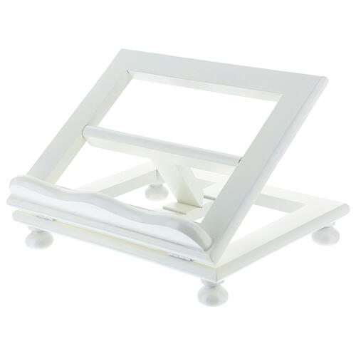 Book stand, adjustable, white wood, 35x30 cm 2