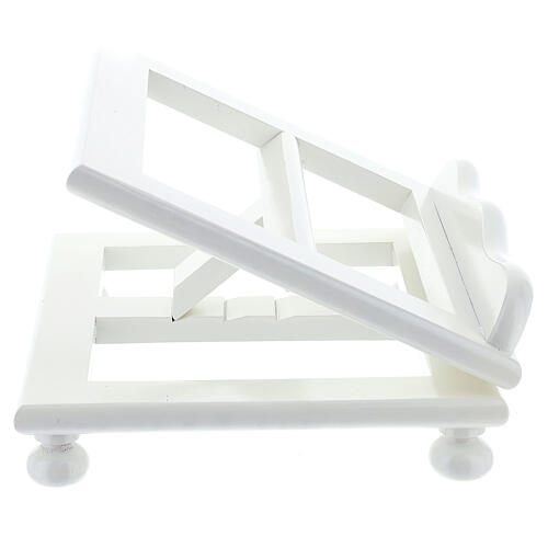 Book stand, adjustable, white wood, 35x30 cm 5