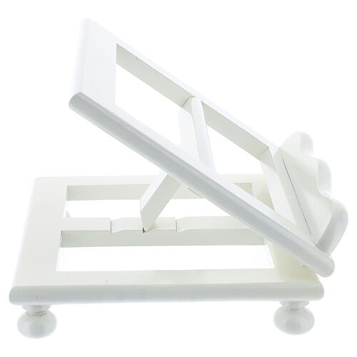 Book stand, adjustable, white wood, 35x30 cm 6