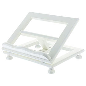Atril mesa ajustable 30x35 cm blanco madera