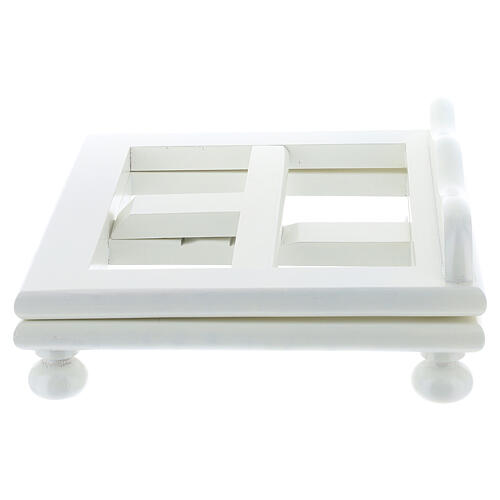Leggio tavolo regolabile 30X35 cm bianco legno 4