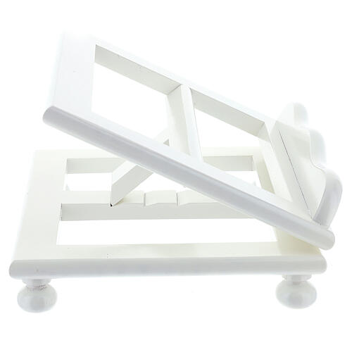 Pulpit ołtarzowy regulowany 30X35 cm biały drewno 5