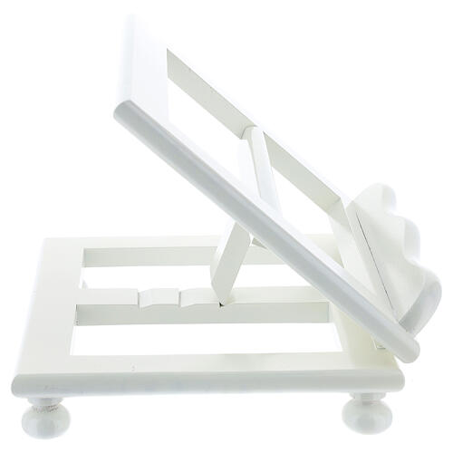 Pulpit ołtarzowy regulowany 30X35 cm biały drewno 7