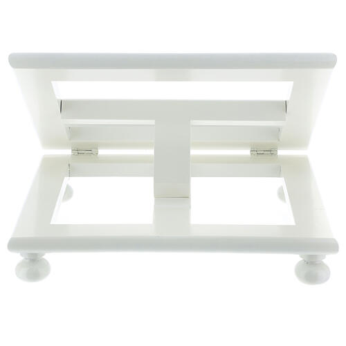 Pulpit ołtarzowy regulowany 30X35 cm biały drewno 8