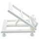 Estante mesa ajustável 30X35 cm branco, madeira s6
