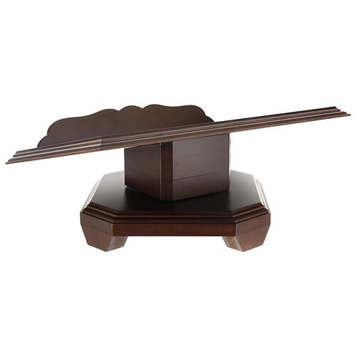 Pulpit obrotowy na ołtarz, drewno kolor orzech włoski, 20x40x28 5