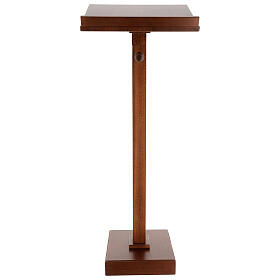 Drewniany pulpit ołtarzowy z kwadratową kolumną, 120 cm