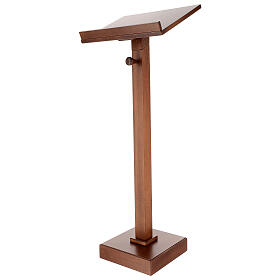 Drewniany pulpit ołtarzowy z kwadratową kolumną, 120 cm