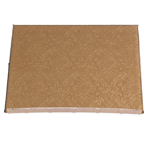 Atril plegable 40x30 cm cuero sintético dorado decorado 1