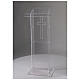 Leggio plexiglass 130 cm spessore 1 cm s5