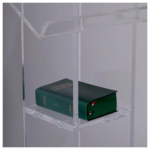 Atril de columna de plexiglás transparente de 115 cm desmontable 6