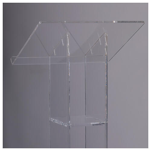 Atril de columna de plexiglás transparente de 115 cm desmontable 9