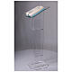 Atril de columna de plexiglás transparente de 115 cm desmontable s1