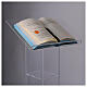 Atril de columna de plexiglás transparente de 115 cm desmontable s2