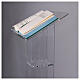 Atril de columna de plexiglás transparente de 115 cm desmontable s3