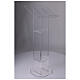 Atril de columna de plexiglás transparente de 115 cm desmontable s5