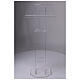 Atril de columna de plexiglás transparente de 115 cm desmontable s7