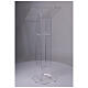 Atril de columna de plexiglás transparente de 115 cm desmontable s10