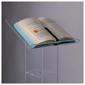 Leggio a colonna in plexiglass trasparente 115 cm smontabile