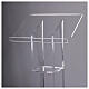 Leggio a colonna in plexiglass trasparente 115 cm smontabile s4
