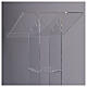 Leggio a colonna in plexiglass trasparente 115 cm smontabile s9