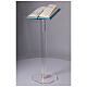 Atril de columna ajustable plexiglás transparente 115 cm desmontable s1