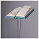 Atril de columna ajustable plexiglás transparente 115 cm desmontable s2