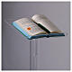 Atril de columna ajustable plexiglás transparente 115 cm desmontable s4