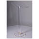 Atril de columna ajustable plexiglás transparente 115 cm desmontable s5