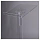 Atril de columna ajustable plexiglás transparente 115 cm desmontable s8
