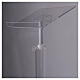 Atril de columna ajustable plexiglás transparente 115 cm desmontable s9