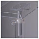 Atril de columna ajustable plexiglás transparente 115 cm desmontable s10