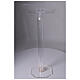 Atril de columna ajustable plexiglás transparente 115 cm desmontable s11