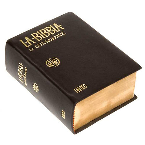 Biblia de Jerusalén pequeña piel y oro LENGUA ITALIANA 1