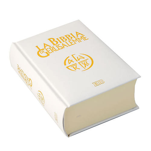 Bible of Jerusalem, 2009 edition, white leatherette cover 1