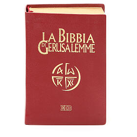 Bibel von Jerusalem aus Leder, rote Taschenausgabe