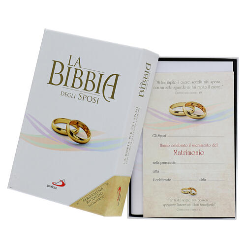 La Bibbia degli sposi mit Erinnerungsurkunde – Edizioni San Paolo (italienische Ausgabe) 1