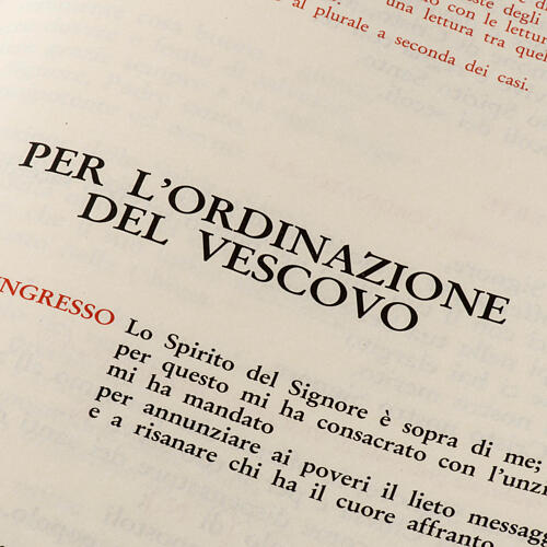 "Ordinazione del Vescovo, dei Presbiteri, dei Diaconi" (Ordenación del Obispo, de los Presbíteros y de los Diáconos) 4