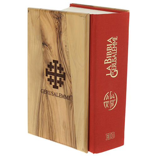 Porta Bibbia legno ulivo mani Betlemme fatto a mano 21 cm 7