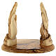 Olive Wood Bible Holder with Hands, Handmade Bethlehem 21 cm s6