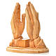 Gospel holder hands in olive wood with olive wood plates s9