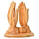 Gospel holder hands in olive wood with olive wood plates s10