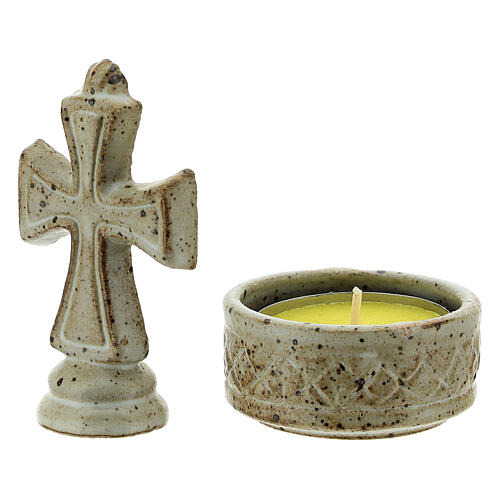 Cross candle prayer set 3