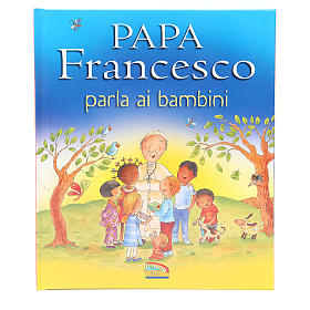 Pope Francis talks to the children