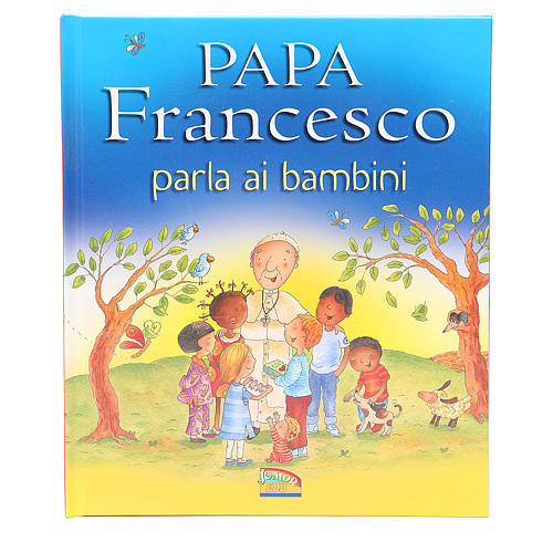 Pope Francis talks to the children 1